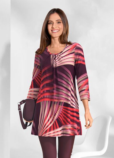 Lang shirt met ronde hals 