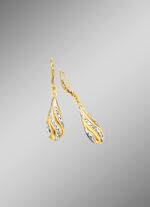 Tweekleurige oorbellen, machinaal gegraveerd 