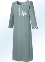 Twee-pack nachthemden, effen en all-over dessin met knoopsluiting 