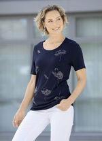 Uitstekend shirt met decoratieve strassversiering 
