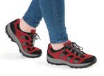 Waldl&auml;ufer, sportieve dames veterschoenen, breedte H, met uitneembaar voetbed GRANAATROOD-ZWART-GRIJS