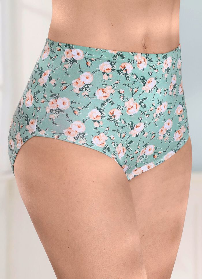 Verpakking van vier slips met een mooi bloemendessin 