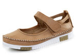 Gemini mocassinpantoffels met subtiele kreukstructuur CAMEL