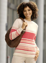 Trui met gestreept dessin ZANDZALM