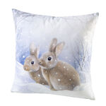 Fluweelzachte kussenslopen met ritssluiting ECRU-MULTICOLOR