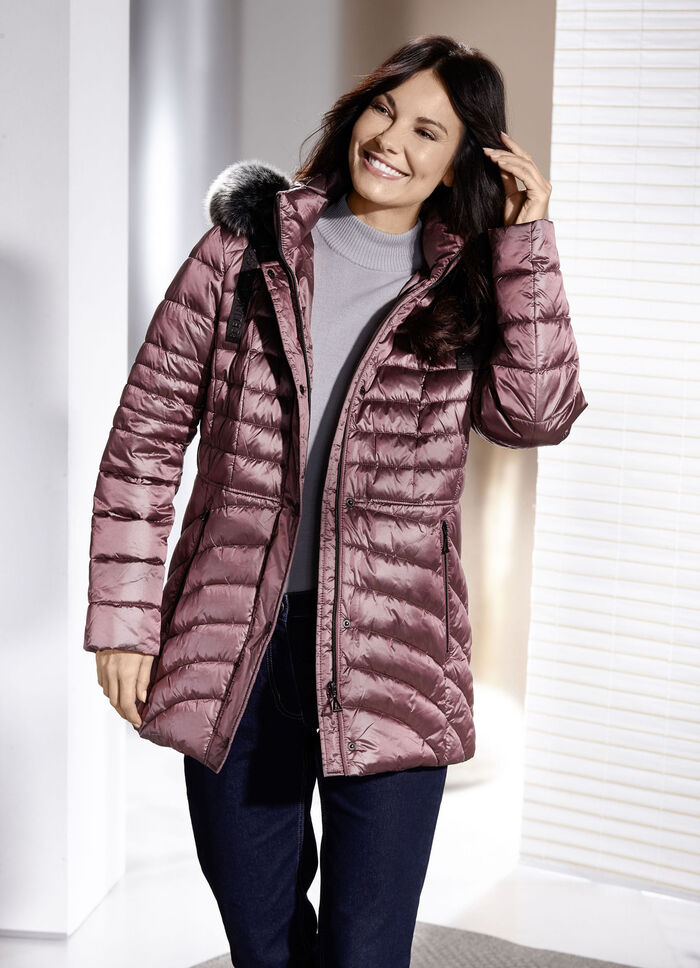 Jas met afneembare capuchon MAUVE