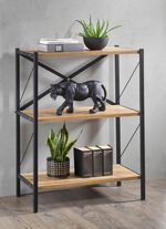 Staande plank met metalen frame 