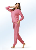 Pyjama met manchetten en ronde hals 