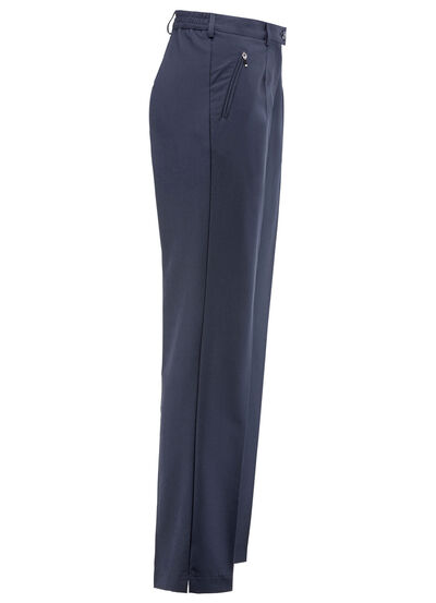 Broek met ritsen op de zijzakken 