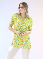 Lang shirt met decoratief lint in 2 kleuren PISTAZIE