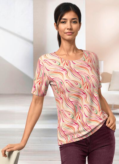 Shirt met ronde halslijn 