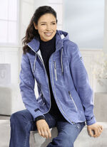 Functioneel jack met regenscherm op de capuchon JEANSBLAU