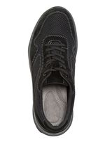 Veterschoen gemaakt van su&egrave;de en textielmateriaal 