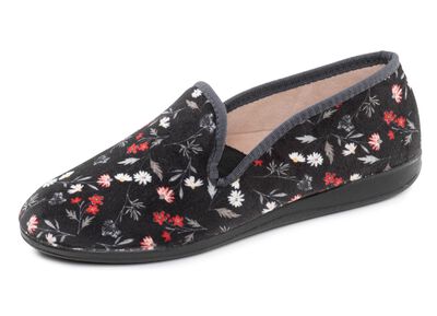 Klassieke damespantoffels, met elastische band 