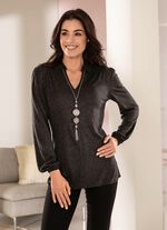 Poloshirt met ruches op de schouder 