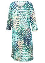 Nachtjapon, knielengte met knoopsluiting 