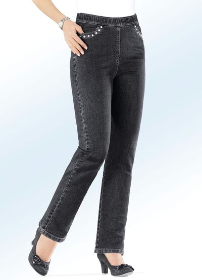 Jeans in comfortabele slip-on-model 