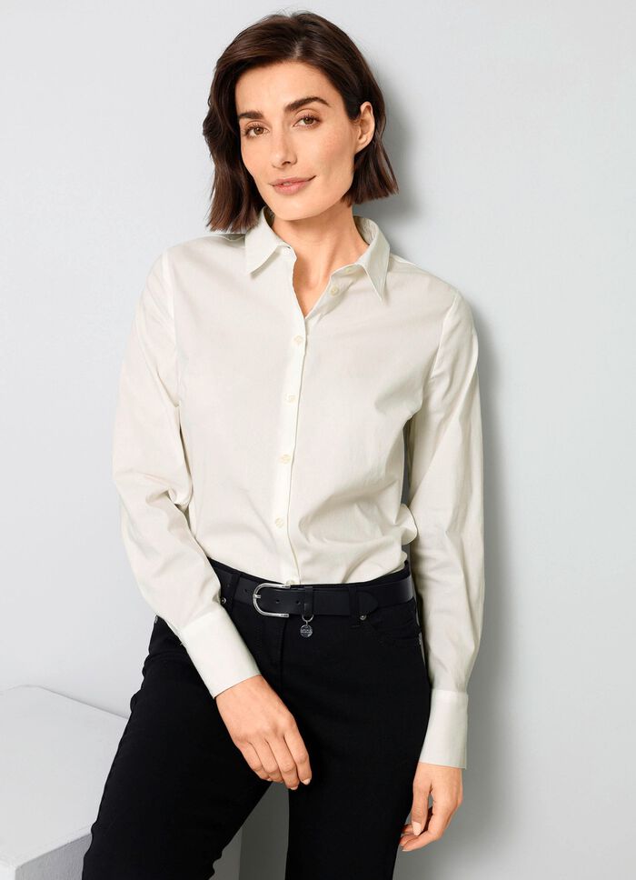 Blouse met overhemdkraag ECRU