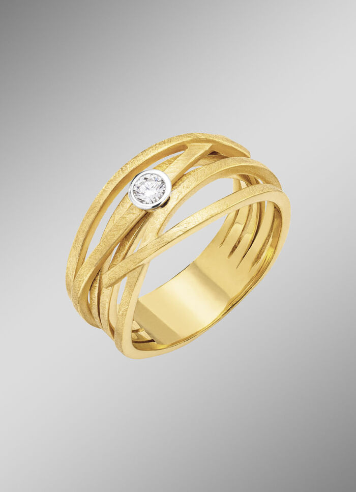 Edele damesring met diamant 