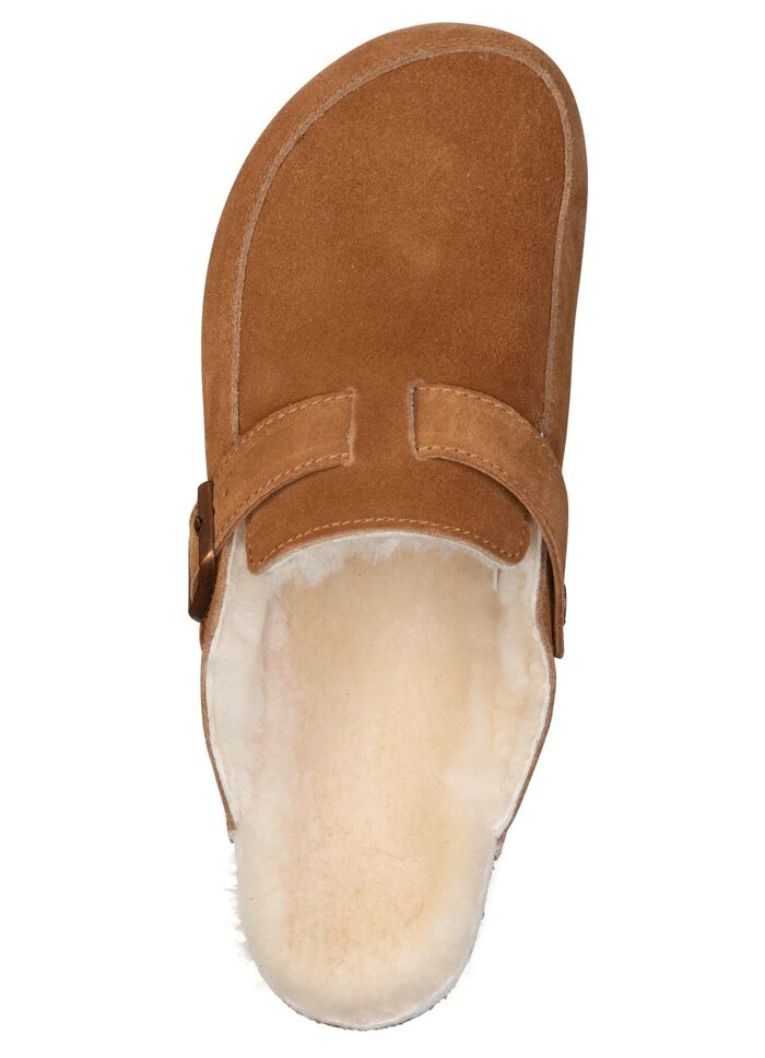 Gevoerde herenklompen met lamsvacht 