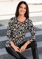 Overhemd met patroon en ronde hals 