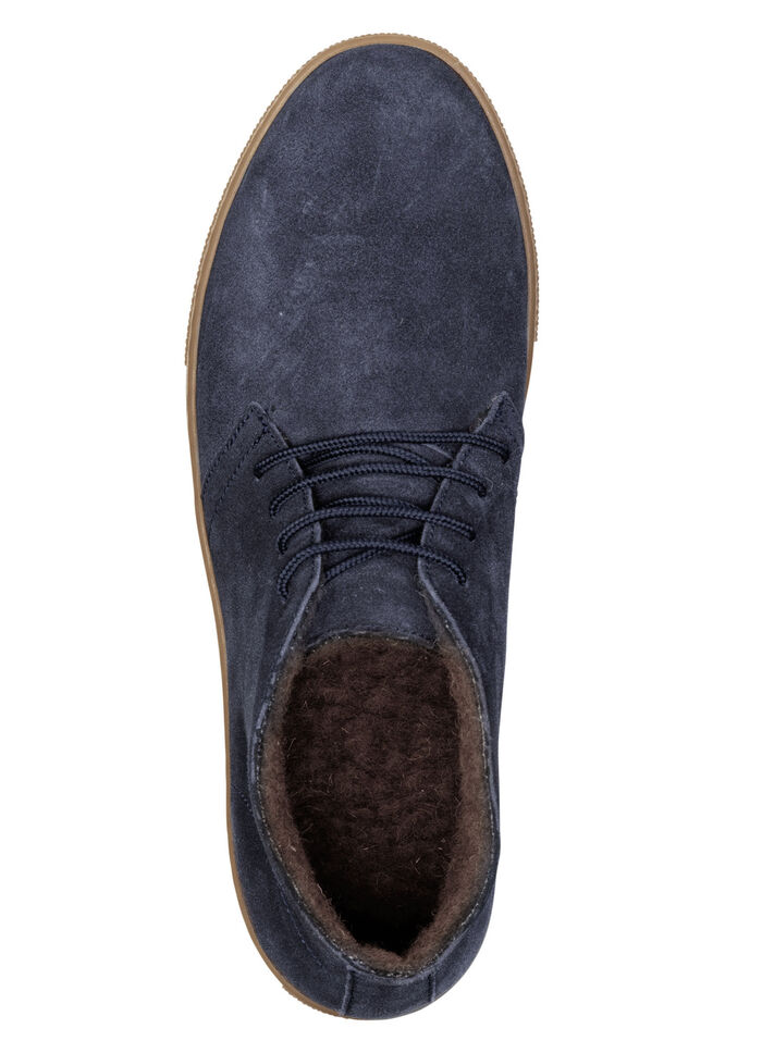 GINO GALANTE, gevoerde herenlaarzen, winterschoenen, met wol MARINE