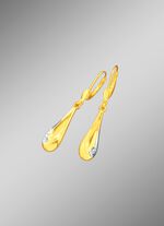 Decoratieve oorbellen in bicolor met diamanten 