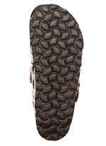 ELENA EDEN, trendy damesklompen, breedte H, met bruine gesp ZWART-WIT