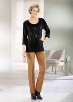 Shirt met contrasterende gekleurde decoratieve platen 