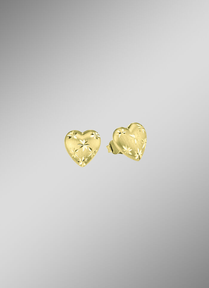Oorbellen met diamanten hart 