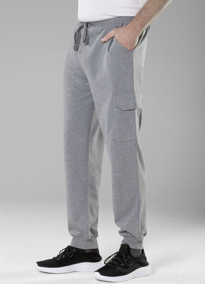 Casual broek in 4 kleuren MIDDELGRIJS GEMÊLEERD