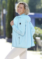 Functionele jas met vaste capuchon BALIBLAUW-WIT
