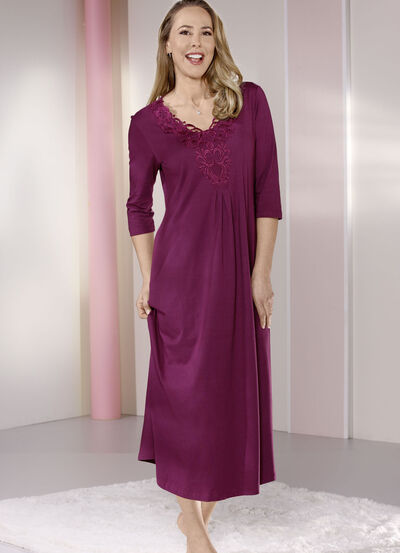 Nachthemd met kantmotief, enkellang 