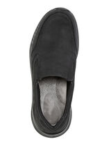 Slippers gemaakt van nubuckleer ZWART