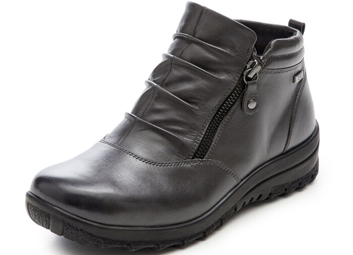 ELENA EDEN, gevoerde dameslaarzen, winterschoenen, breedte H, met rits GRIJS