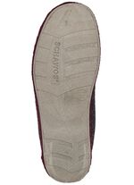 Ademende damespantoffels met klittenbandsluiting ANTRACIET-BORDEAUX