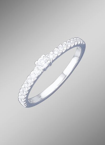 Damesring met loepzuivere diamanten 