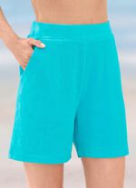 Shorts gemaakt van badstof-stretch TURQUOISE