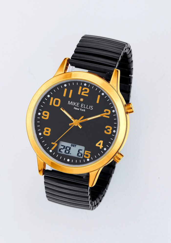 Radiogestuurd herenhorloge met diamant van Mike Ellis New York 