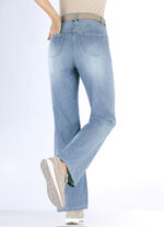 Modieuze jeans in 5-pocketmodel HELLBLAU