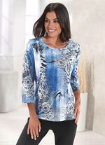 Shirt met plaatversiering op de voorkant in 4 kleuren 