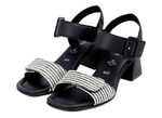 Remonte sandalen met gevlochten details SCHWARZ-WEISS