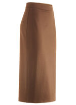 Rok in een slanke snit COGNAC