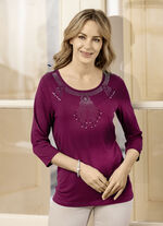 Shirt met 3/4-mouwen in 3 kleuren BEERE