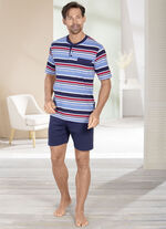 Set van twee shortys met knoopsluiting en gestreept ontwerp