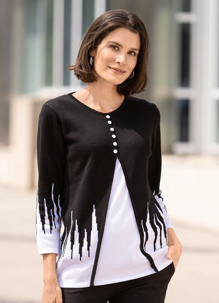 Trui met twinset-look 