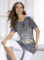 Shirt in actuele batiklook in 2 kleuren GRIJS