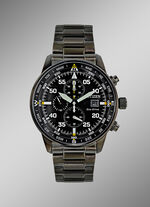 Herenhorloge op zonne-energie, pilotenhorloge 