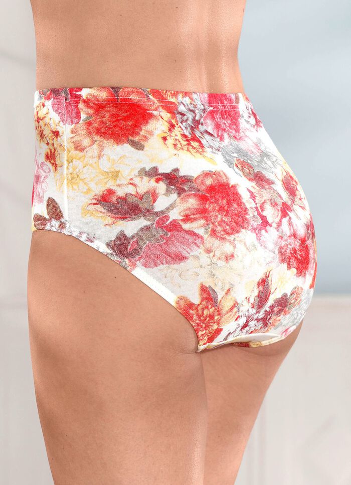 Set van vier slips met een mooi bloemdessin 