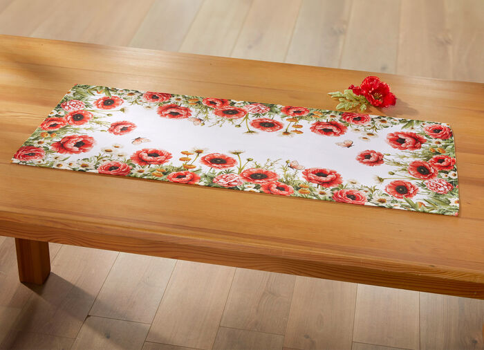 Tafel- en kamerdecoratie met klaproosmotief MULTICOLOR